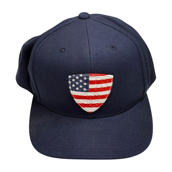 Mitchell & Ness Baseball Cap Men's One Size Navy Blue Logo Casual Snapback Hat - Picture 1 of 7